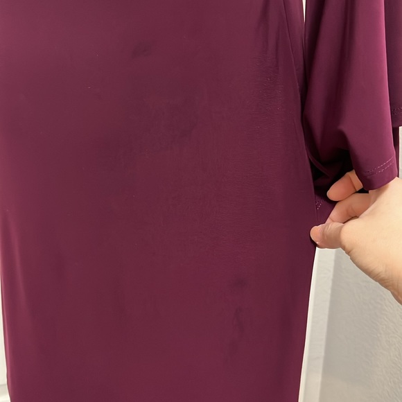 WHBM MOCK-NECK KNIT SOFT SHIFT BELL SLEEVE RICH PLUM SIZE S - Picture 12 of 14